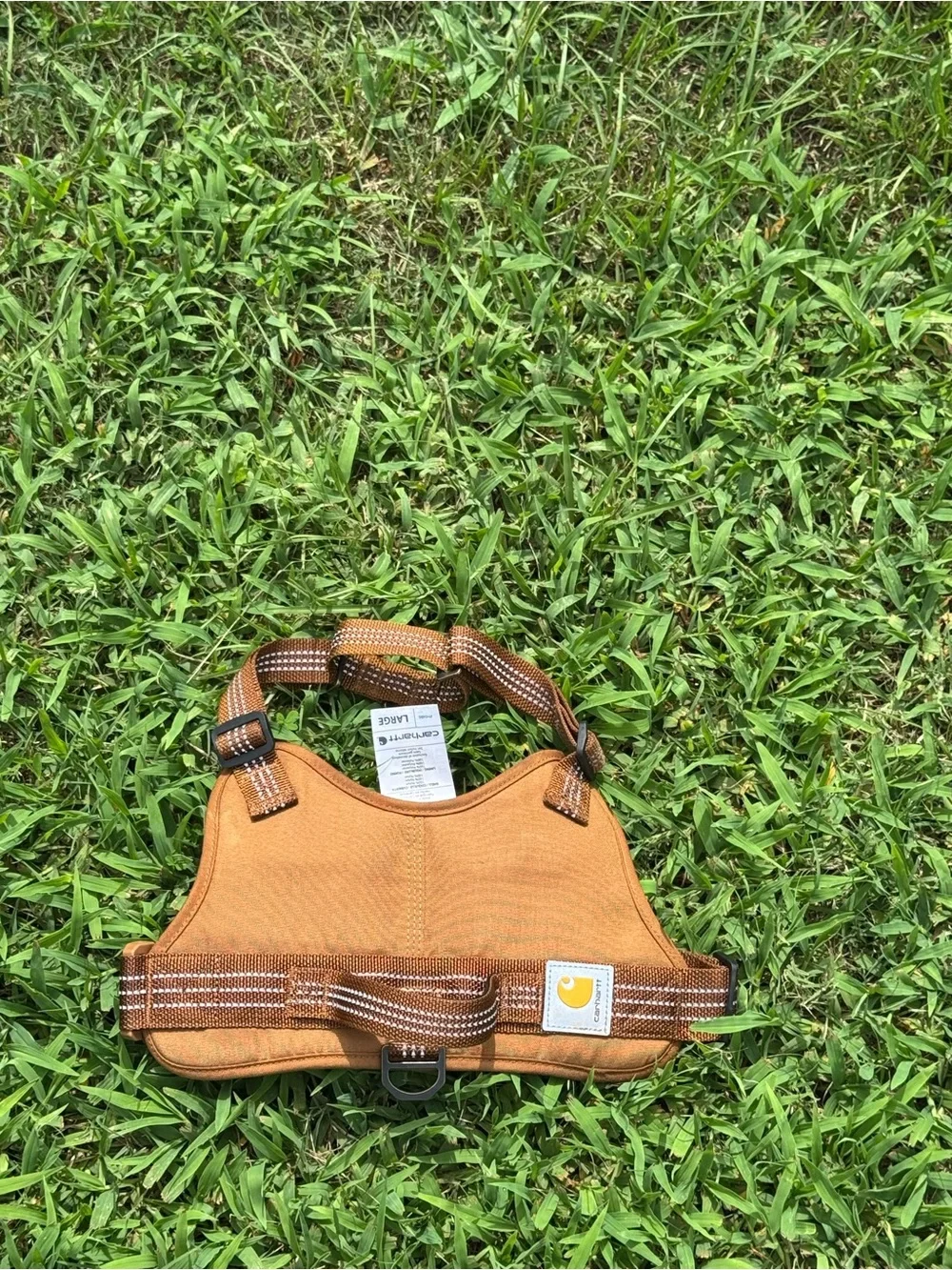 Carhartt Tan/Brown Reflective Strap Canvas Dog Harness